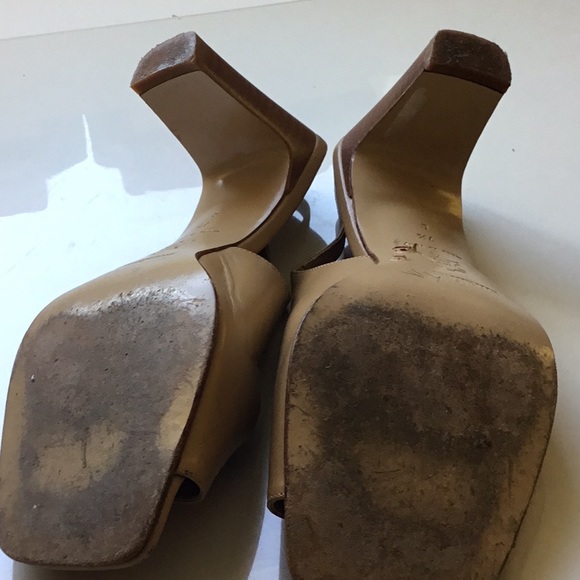 Amalfi open toe sling back in caramel, leather size 7 1/2M - Picture 4 of 6